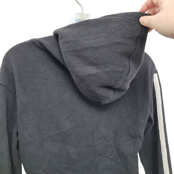 2/$20 Bluenotes Black & White Hoodies Top Crop 60% Cotton Size: Small - Picture 8 of 8